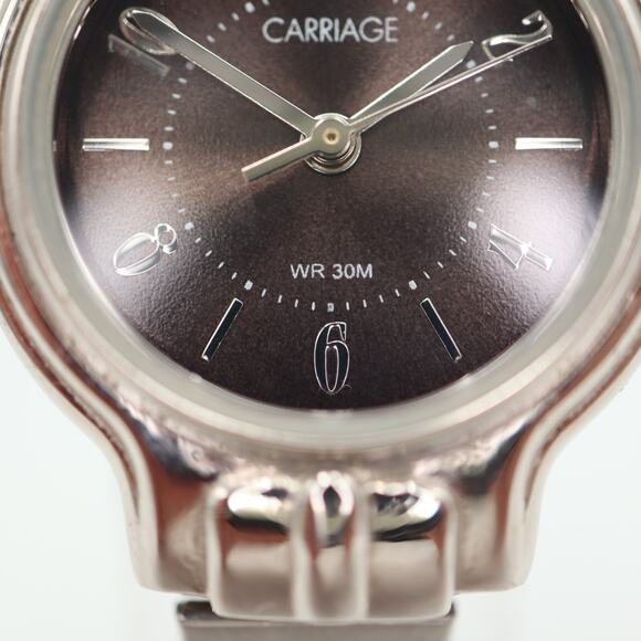 Carriage By Timex Womens Watch 24mm Gray Dial Silver Tone Stretch Band Working - Picture 9 of 14